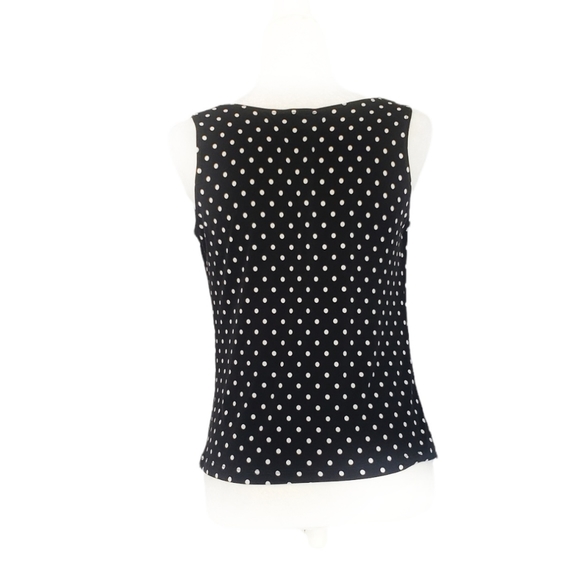 ⚪2/$20 Clara Sun Woo Polka Dot Drape Neck Top - Picture 2 of 8